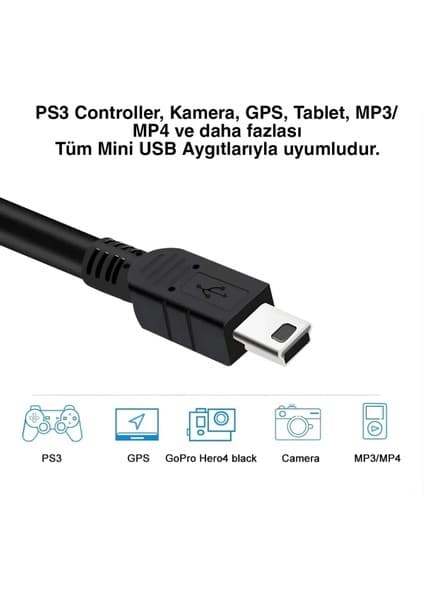 Ps3 Kol Şarj Kablosu küçük görsel 2