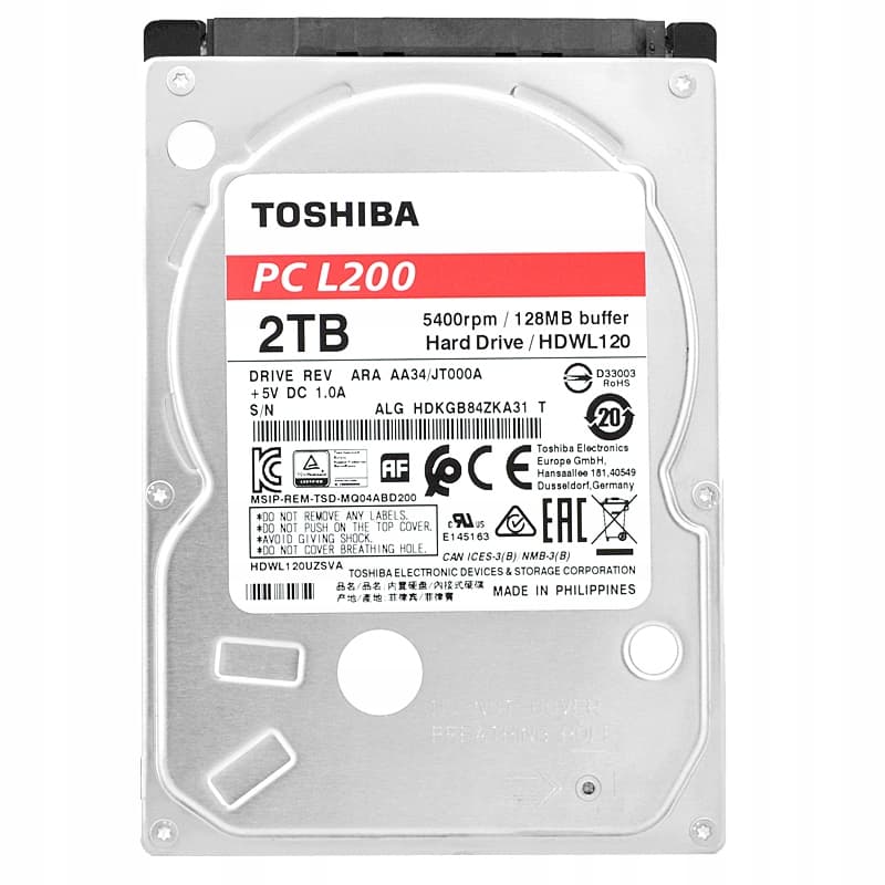 Toshiba L200 HDWL120UZSVA SATA 3.0 5400 RPM 2.5" 2 TB Harddisk  - Görsel 1