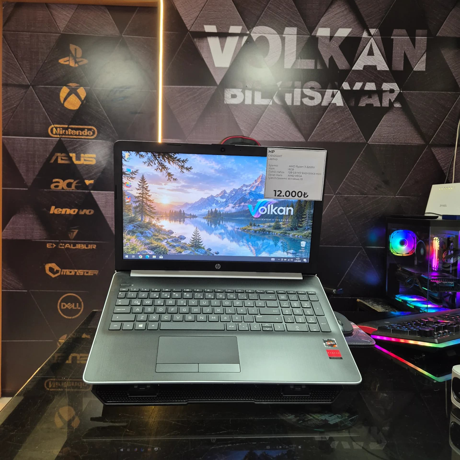 HP Laptop | Ryzen 3 | 8GB RAM | 128 GBSSD + 320 HDD SIFIRDAN FARKSIZ İKİNCİ EL LAPTOP küçük görsel 3